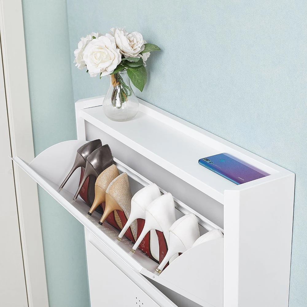 Hot Sale Modern Shoe Storage Cabinets Metal Shoe Rack Cupboard Scarpiera