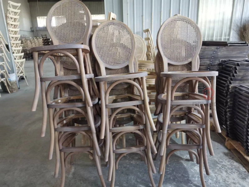 Rental Stackable Rattan Back Xv Chair Rattan Catering Chair Dining Chairs