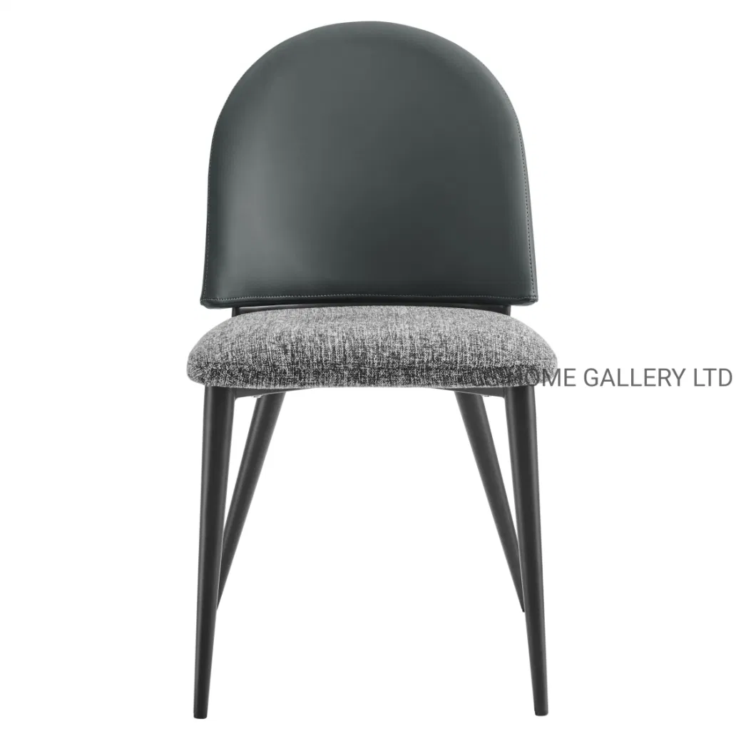 China Factory Wholesale PVC Fabric Wooden Round Back Dining Reaturant Chair