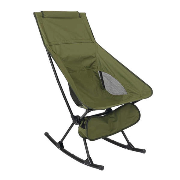 Outdoor Aluminum Portable Foldable Fishing Camping Folding Rocking Moon Chair