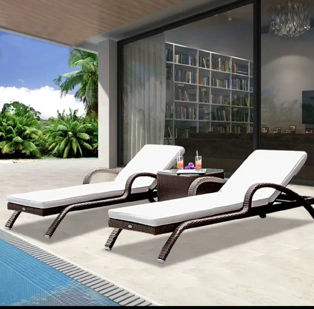 5 Start Hotel Leisure Wicker Pool Side Chair Rattan Sun Lounger Outdoor Garden Chaise Lounge