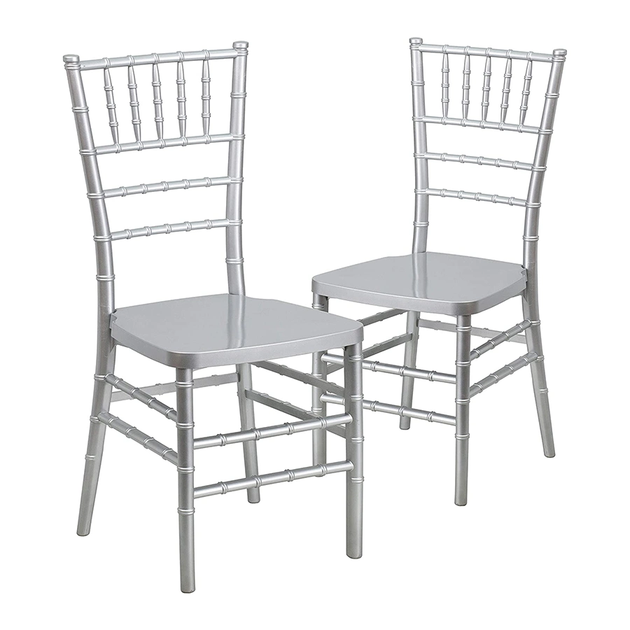 Banquet Party Dining Plastic Monobloc Silver Resin Chiavari Chair for Events