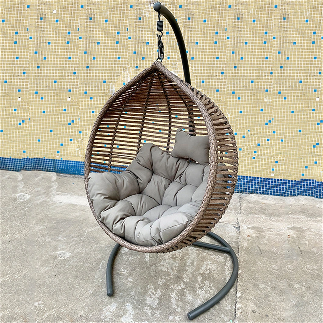 Patio Wicker Outdoor Garden Rattan Hanging Swing Egg Pod Chair