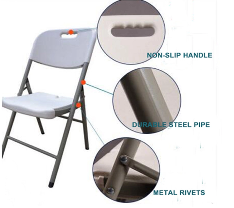 Best Selling Garden Outdoor Event Foldable White Portable Plastic Folding Chair Wholesale