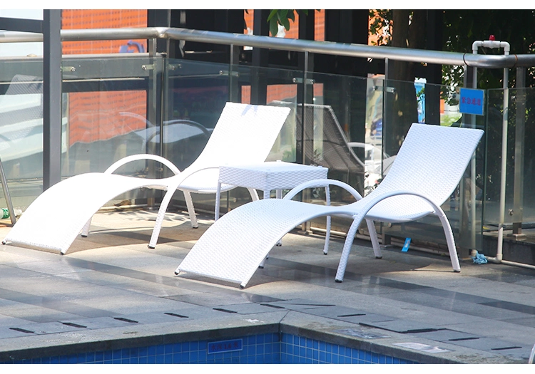 Outdoor Balcony, Leisure Courtyard, Villa, Swimming Pool, S-Shaped Rattan Weaving Lounge Chair