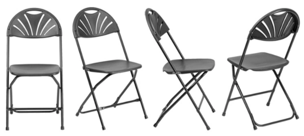 Outdoor Thickened Plastic Portable Folding Chair Easy to Store Event Leisure Restaurant Dining Chair