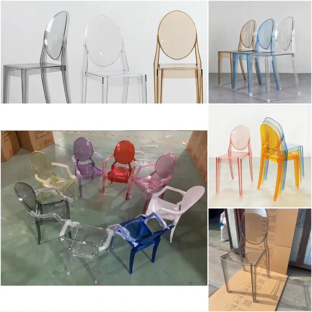 Clear Color Party Plastic Ghost Acrylic Commercial Banquet Chair