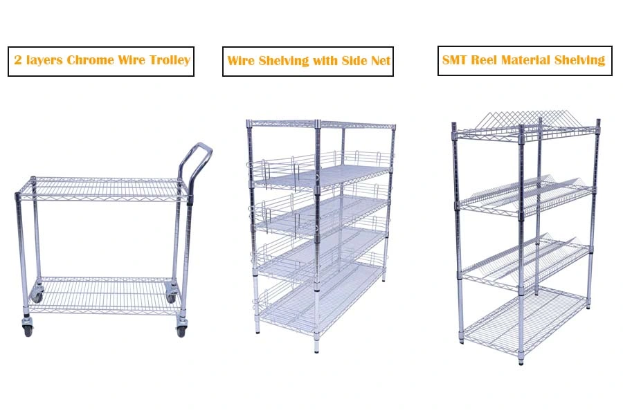 Highly Recommended Chrome Plated Storage Wire Rack Wire Shelving Without Rusting