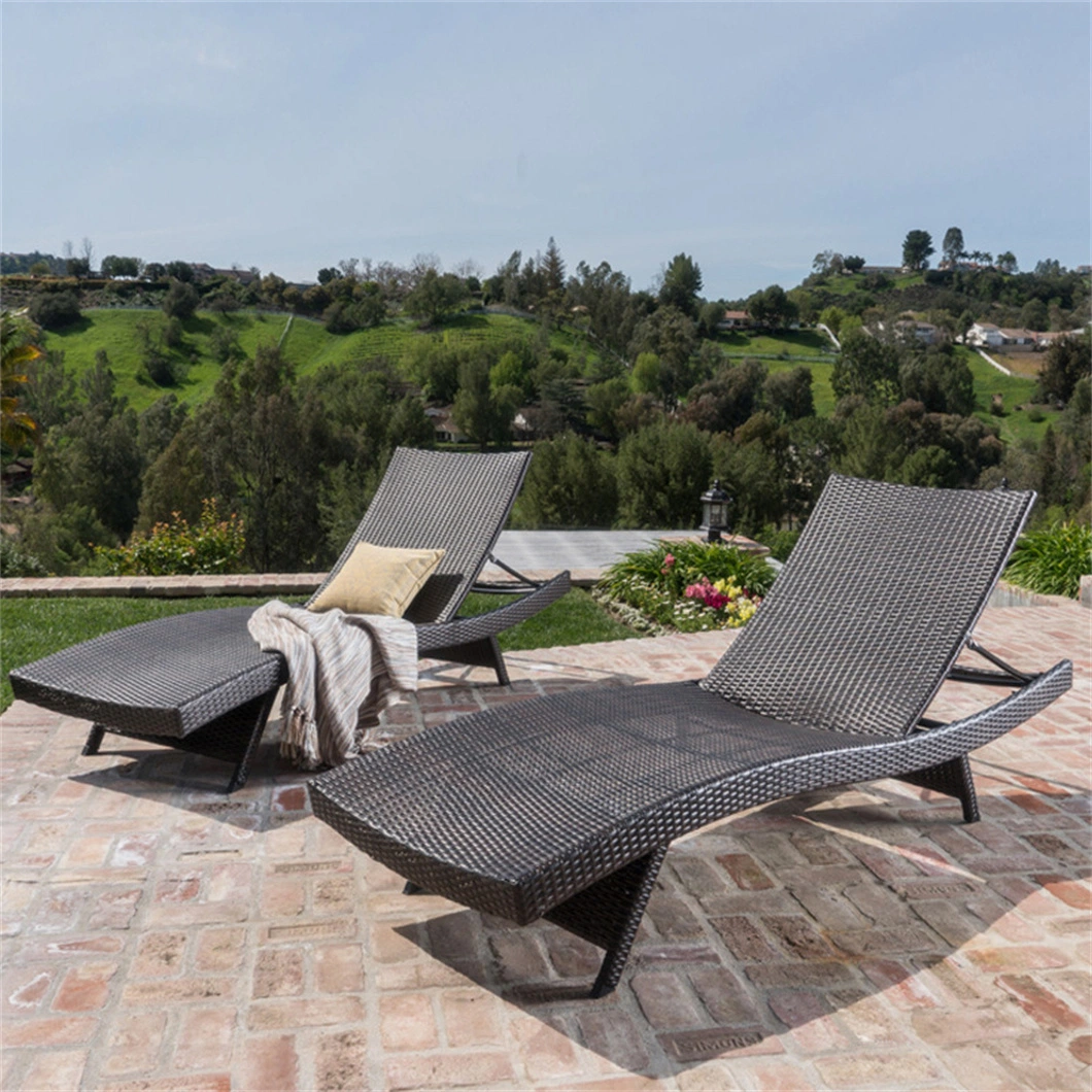 Giardino esterno patio Mobili Rattan Chaise Lounge lettino sdraio