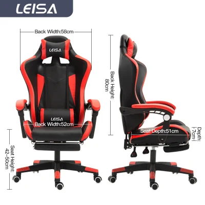 Дешевые кожаные поворотный Ergonomiccomputer игры гонки место Председателя