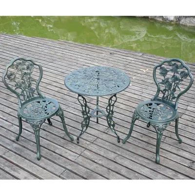 Литая алюминиевая мебель для сада Садовая мебель Rose Bistro Set