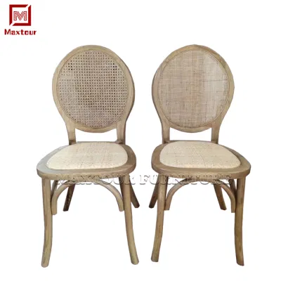 Винтик-дерево в стиле виноградников Rattan Weave Круглый ужин из дерева Кафедра для домашнего офиса Villa Park мероприятия Свадьбы