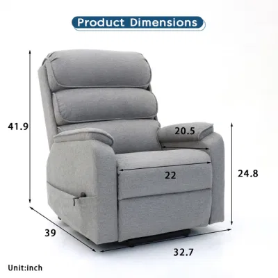 Geekdoeen Linen ткань двойной мотор мощность Медицинский лифтл Recliner кресло С массажем и лежа плоский 180 градусов для пожилых людей