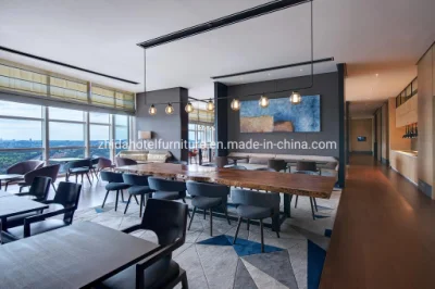 Современная деревянная ресторан металлический стол и стул для Hotel Villa кафе