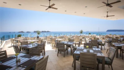 Современная деревянная ресторан металлический стол и стул для Hotel Villa кафе