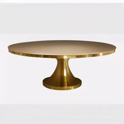 Обеденный зал Garden Black Marble Dining Table Искусственное камень раунд Обеденный стол