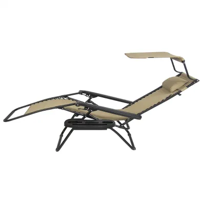 Открытая складная гостиная Sun Beach Chaise с тентом Shade Canopy