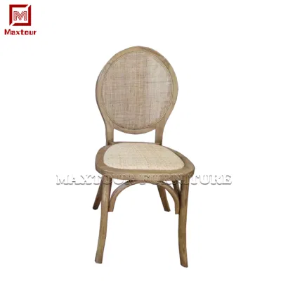Винтик-дерево в стиле виноградников Rattan Weave Круглый ужин из дерева Кафедра для домашнего офиса Villa Park мероприятия Свадьбы