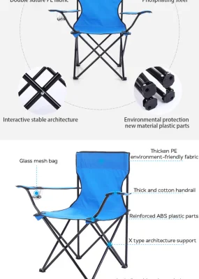 Легкий на открытом воздухе складной стул Oxford Fishing Beach Picnic Portable Camping