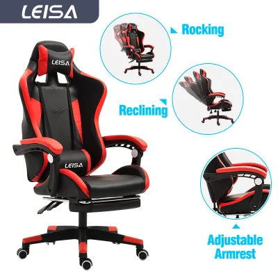 Дешевые кожаные поворотный Ergonomiccomputer игры гонки место Председателя