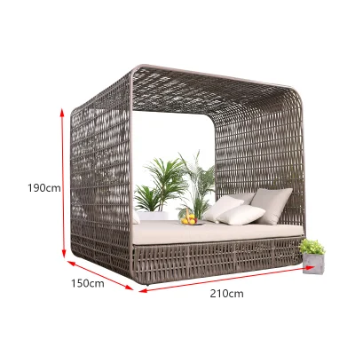 Современный двухместный Darwin Foshan Солнечный шезлонг Canopy Pool Отель Outdoor Мебель для спальни
