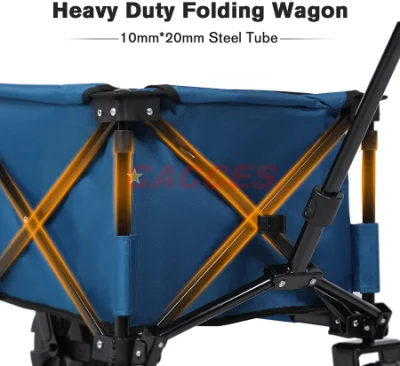 Тележка для вагона Cacces Collapsible Folding Utility с колесами 8&quot; телескопическая рукоятка для использования на открытом воздухе в саду и на пляже, все цвета, размеры фабричная оптовая продажа O006fw