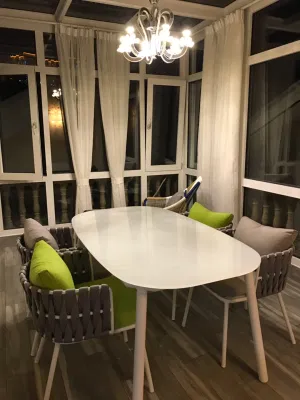 Набор мебели из ротанга набор для кухни в спа-центре Wicker Hote Resort Dining Sets для активного отдыха Мебель Желтый алюминиевый стул столовая и мебель настольного сада