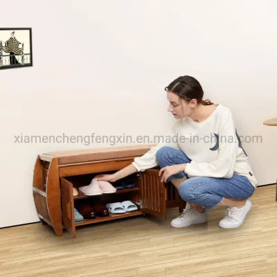 Стеллаж и колоды Bamboo Shoe Benches, Entryway Storage Organizer, съемная подушка со скрытым отсеком для хранения