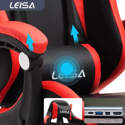 Дешевые кожаные поворотный Ergonomiccomputer игры гонки место Председателя