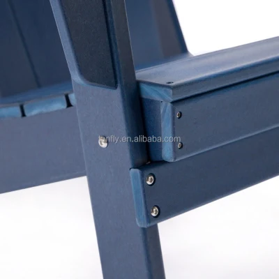HDPE стул пластиковый открытый дворик Складной стул Адирондак HDPE пластмассовые деревянные стулья синего цвета