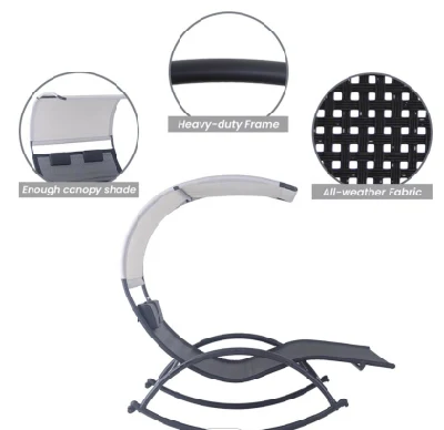 Открытый Alumenium Beach выступ Sunlounger в бассейне Chaise качающегося кресла Canopy Кровать
