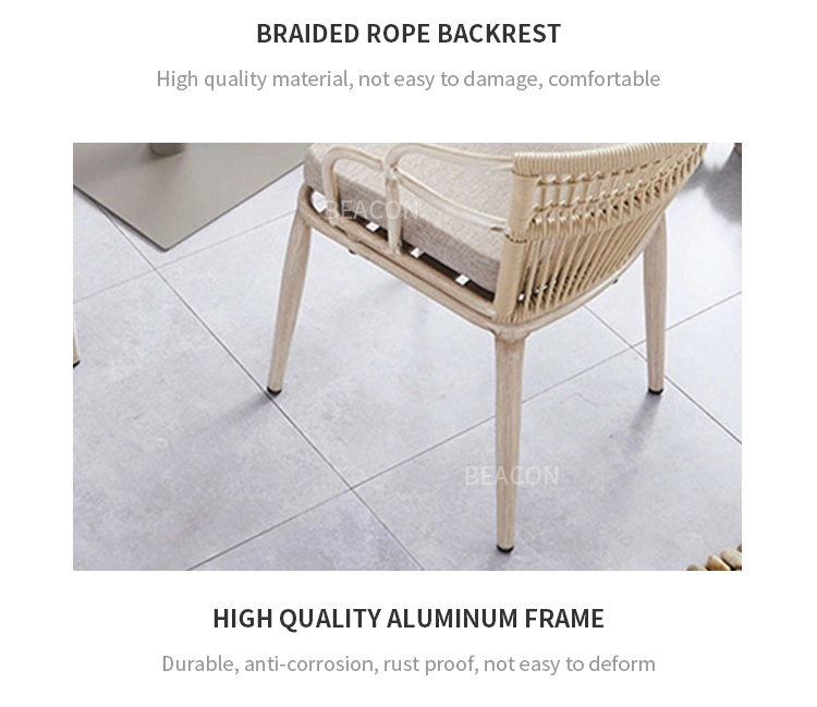 Wholesale Aluminum Outdoor Dining Chair Metal Stackable Outdoor Industrial Restaurant Chair