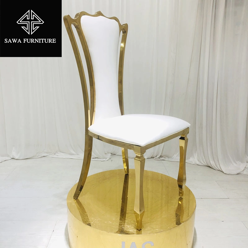 Flower Back Stainless Steel Gold Wedding Event Phoenix Chair