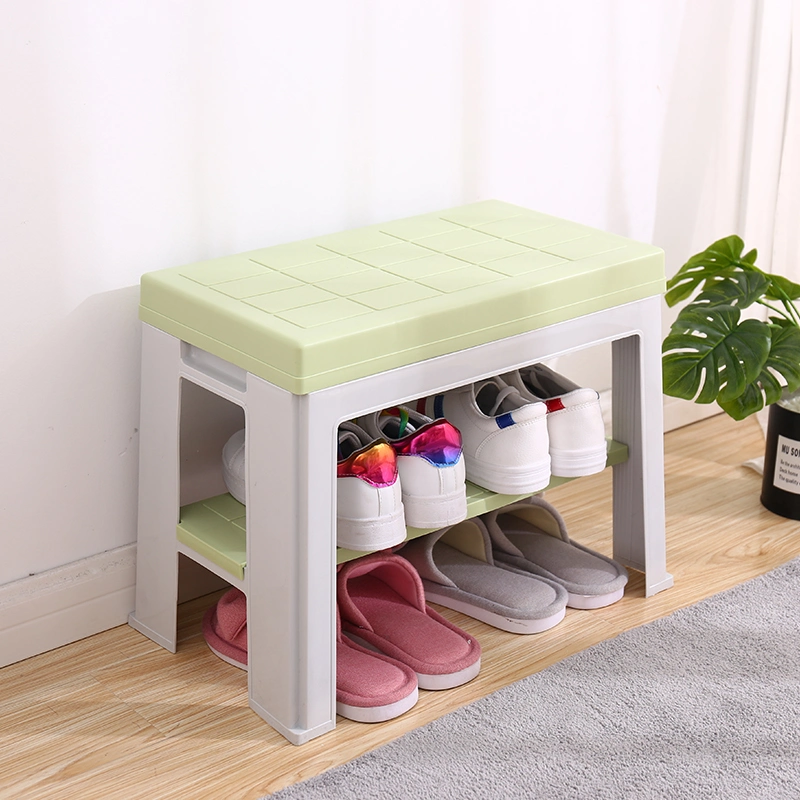 High Quality Plastic Home Furniture Storage Shoe 2shelves Portable Commercial Shoe Rack Organizer for Living Room