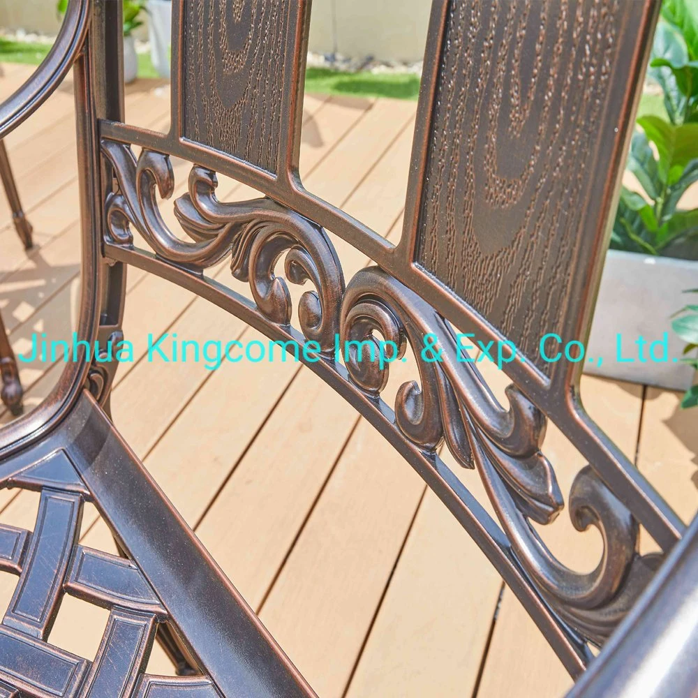 Zi-Ming China Style Dining Chair / Outdoor / Cast Aluminum Patio Chair with Armrests