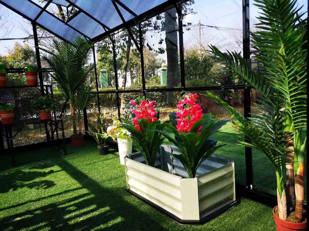 Outdoor Greenhouses Aluminum Frame Garden Greenhouse Polycarbonate Sheet Greenhouse Glass Conservatory Sunroom