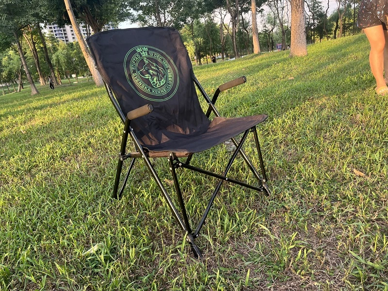 Heavy Duty Folding Camping Chair with Hard Arm Rest Beach Chair