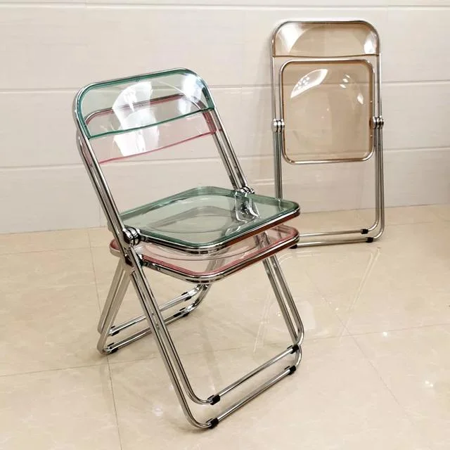 Color Transparent Small Fresh Foldable Dining Chair