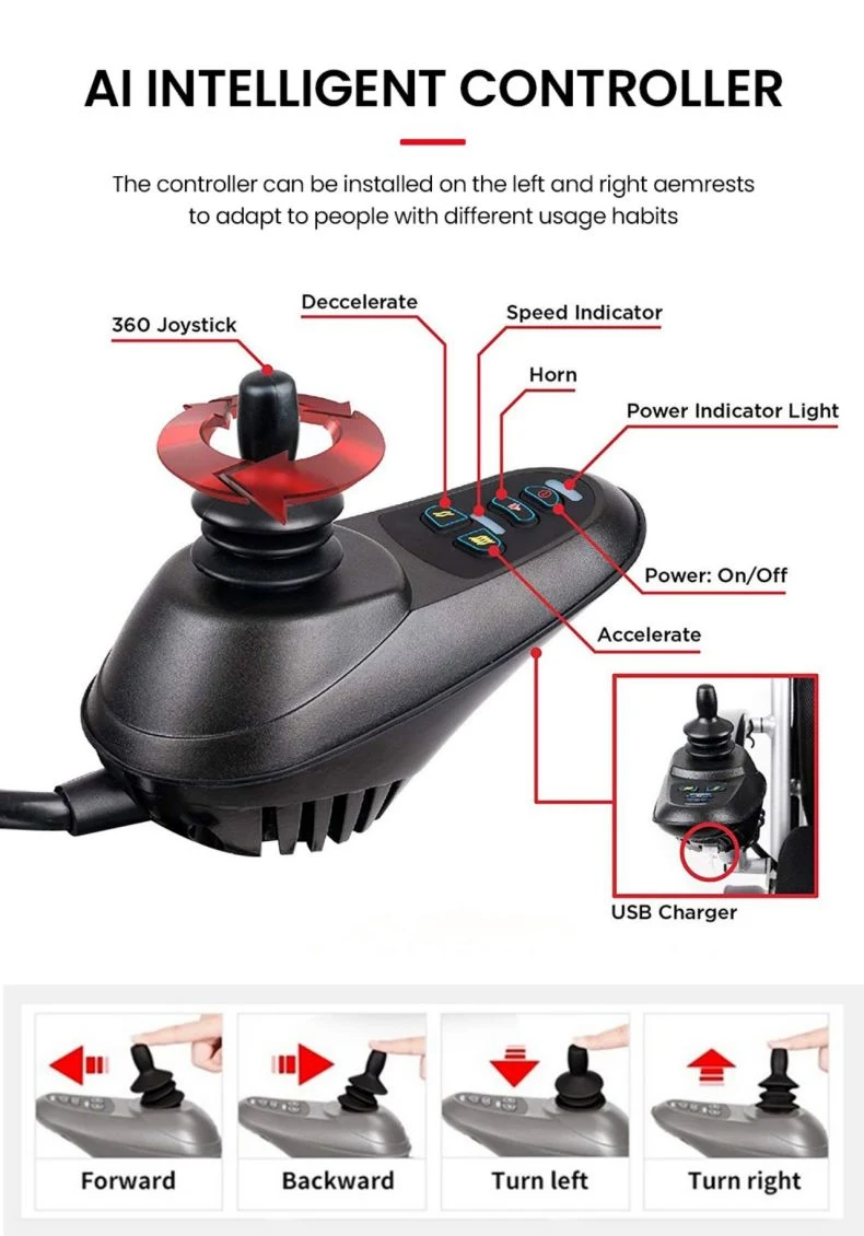 Ksm-601 Multifunctional Amazon Hot Sell Electric Wheelchair Price Mobility Chairs with CE Mdr FDA510K Ukca Certificate