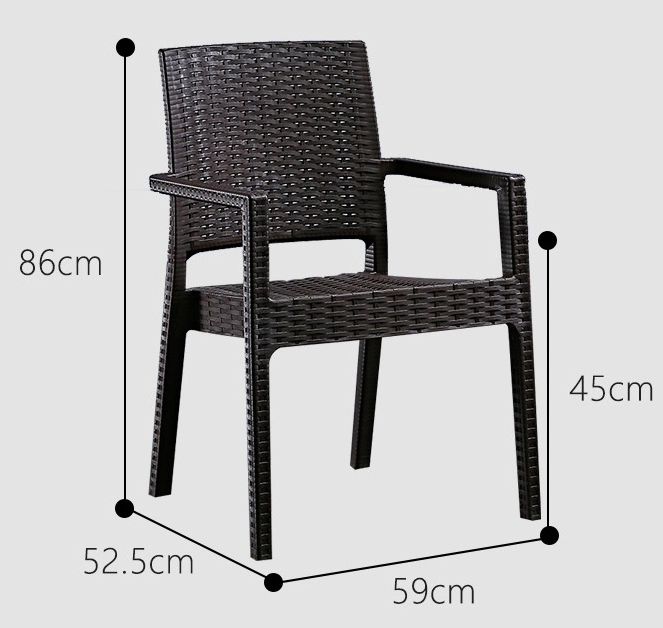 China Wholesale Modern Home/Outdoor/Country Yard/Garden Woven Imitation Rattan Chair Plastic Removable Dining Table