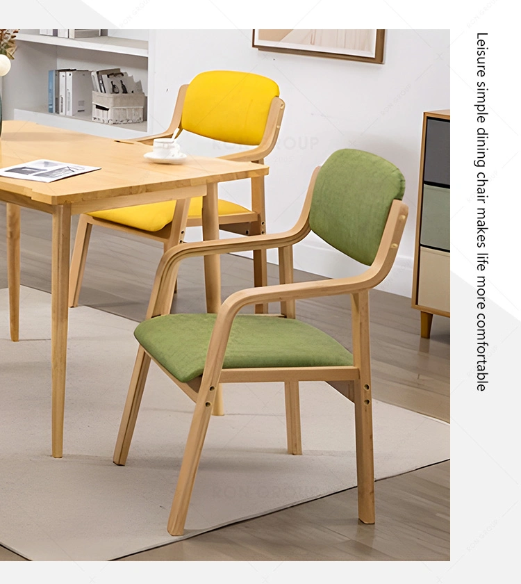 Hot Sale High Quality Restanrant Hotel Bent Beech Wood Vaneer with Fabric Wooden Dining Chair