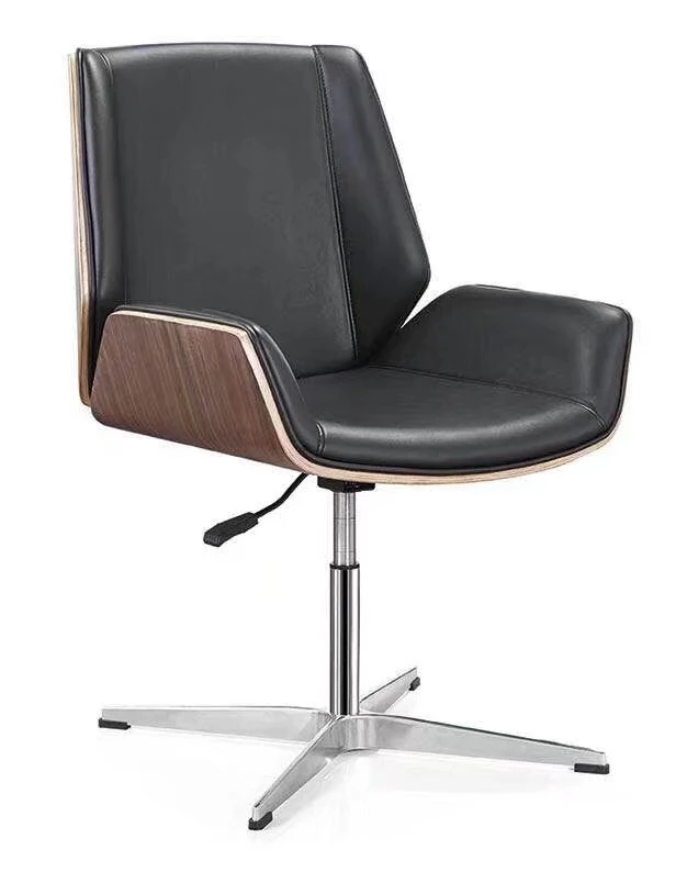 Luxury Bent Plywood Executive Leather Office Chair Conference Chair