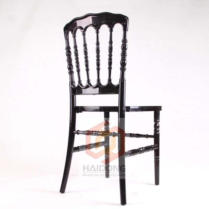 Black Color Acrylic PC Plastic Chaise Napoleon Chairs Wedding