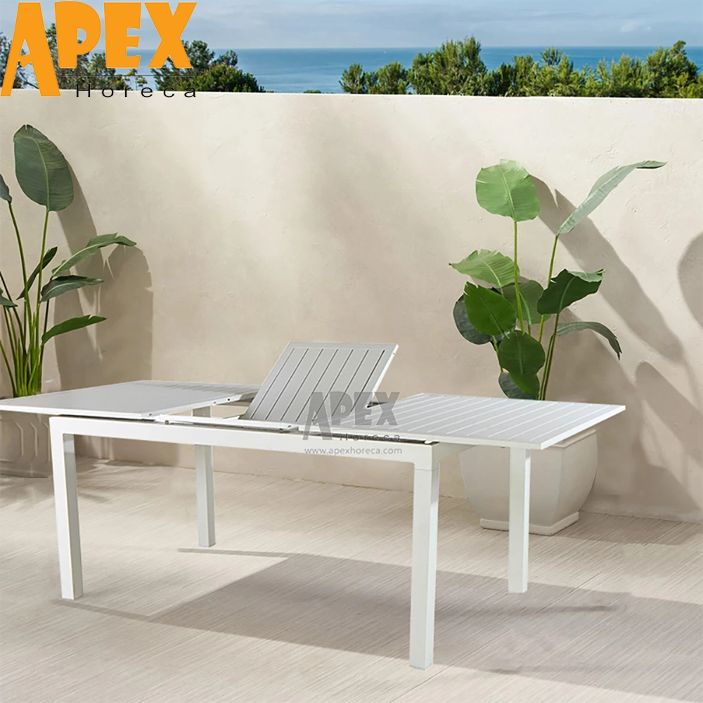 Modern Classic Outdoor Garden Living Room Furniture Expandable Aluminum Dining Table