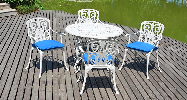 Cast Aluminum Patio Furniture Outdoor Garden Furniture Suffolk Round Dining Table