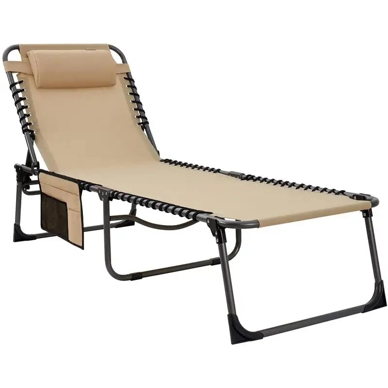 4-Position Chaise Lounger Chair Sun Recliner