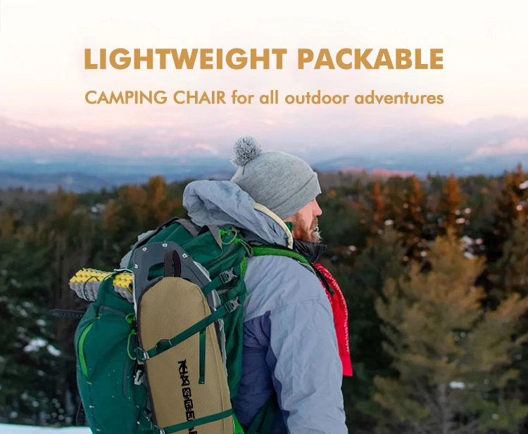 Aluminum Alloy Lightweight Reclining High Back Outdoor Foldable Portable Ultralight Folding Backpacking Camping Moon Chair