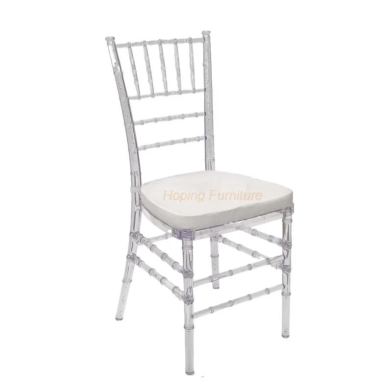 Event Wedding Chair Clear Crystal Plastic Acrylic Resin Tiffany Chiavari Chair Luxury Wedding Chair