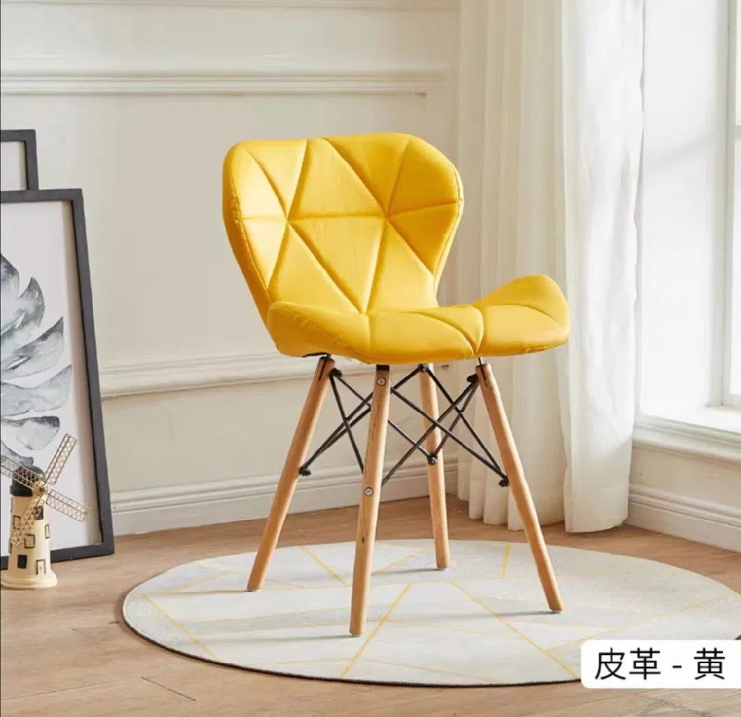 Luxury Modern Cheap Furniture Wood White PU Leather Barber Sillas Dining Chair