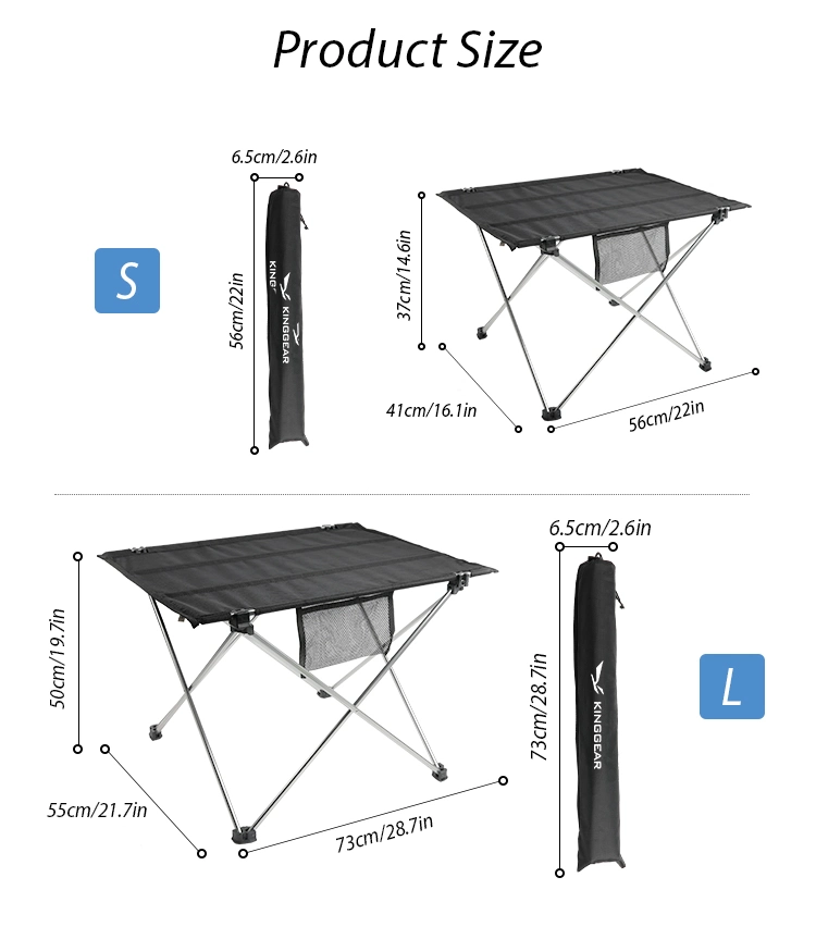 Ultralight Outdoor Folding Camp Table Aluminium Alloy Hiking Picnic Lightweight BBQ Fishing Portable Roll Table Camping Table